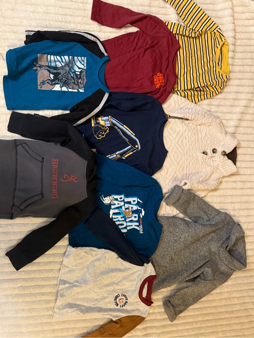 Kids Long Sleeve Raglan Graphic Shirt - Blue